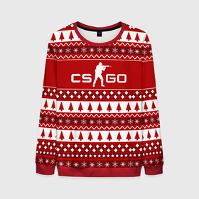 Мужской свитшот 3D с принтом Свитер CS GO. в городе Новоалтайск, 100% полиэстер с мягким внутренним слоем | круглый вырез горловины, мягкая резинка на манжетах и поясе, свободная посадка по фигуре | надпись | орнамент | полосы | фигура | человек