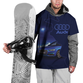 Накидка на куртку 3D с принтом AUDI  лого в Санкт-Петербурге, 100% полиэстер |  | audi | автоспорт | ауди | логотипы | надписи | немецкая классика | немецкие машины | ралли