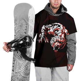 Накидка на куртку 3D с принтом Злой тигр нападает в Белгороде, 100% полиэстер |  | Тематика изображения на принте: low poly | tiger | восточный тигр | год тигра | кошка | лоу поли | тигр | тигренок | хищник