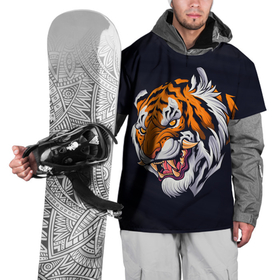 Накидка на куртку 3D с принтом Саблезубый тигр (голова) в Курске, 100% полиэстер |  | tiger | восточный тигр | год тигра | голова | кошка | саблезубый | тигр | тигренок | хищник