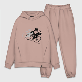 Мужской костюм хлопок OVERSIZE с принтом Велоспорт шоссе ,  |  | Тематика изображения на принте: bike | велосипед | велосипедист | велоспорт | спорт | спортсмен | шоссе | шоссейник | шоссер
