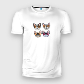 Мужская футболка 3D Slim с принтом Dogs boys в Тюмени, 100% полиэстер с улучшенными характеристиками | приталенный силуэт, круглая горловина, широкие плечи, сужается к линии бедра | cute doge | dog | poms | пес | собака