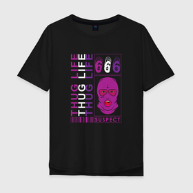 Мужская футболка хлопок Oversize с принтом Криминальная жизнь в Рязани, 100% хлопок | свободный крой, круглый ворот, “спинка” длиннее передней части | gangster | бандит | гангстер | грабитель | криминал | ограбление