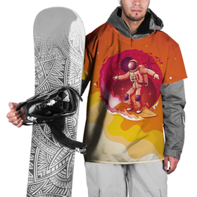 Накидка на куртку 3D с принтом Космический скейтборд в Екатеринбурге, 100% полиэстер |  | волны | космонавт | космос | планеты | скейтборд