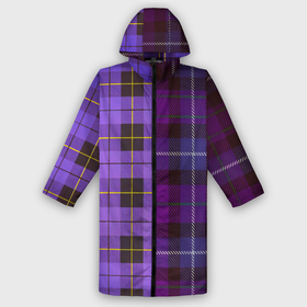 Дождевик унисекс 3D с принтом Purple Checkered в городе Новоалтайск,  |  | в клетку | клеточка | клетчатая фиолетовая | клетчатые вещи | рубашка в клетку | тартан | фиолетовая клетка | фиолетовые квадраты | шотландская клетка