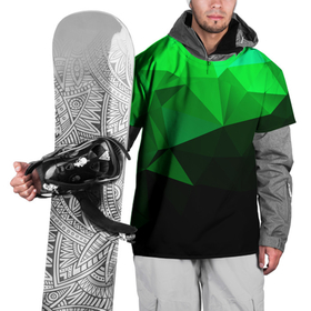 Накидка на куртку 3D с принтом Изумрудный (Зеленый) | Геометрия , 100% полиэстер |  | geometry | steel | абстракт | геометрия | зеленый | изумрудный | камни | плиты | полигоны | скин | сталь | текстура