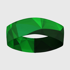 Повязка на голову 3D с принтом Изумрудный (Зеленый) | Геометрия в Курске,  |  | geometry | steel | абстракт | геометрия | зеленый | изумрудный | камни | плиты | полигоны | скин | сталь | текстура