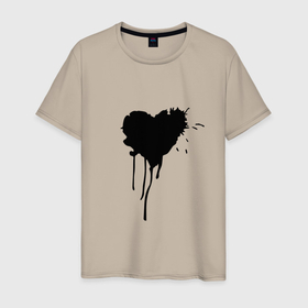 Мужская футболка хлопок с принтом День любви (сердце) в Белгороде, 100% хлопок | прямой крой, круглый вырез горловины, длина до линии бедер, слегка спущенное плечо. | день святого валентина | любви | любовь | разбитое | сердце