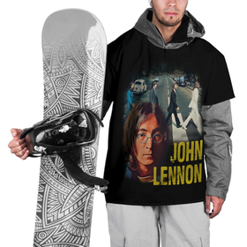 Накидка на куртку 3D с принтом The Beatles John Lennon. , 100% полиэстер |  | beatles | blues | british | imagine | john | lennon | liverpool | music | retro | rock | битлз | британия | джон | леннон | музыка | ретро | рок | четверка