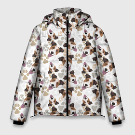 Мужская зимняя куртка 3D с принтом Джек Рассел Терьер в Кировске, верх — 100% полиэстер; подкладка — 100% полиэстер; утеплитель — 100% полиэстер | длина ниже бедра, свободный силуэт Оверсайз. Есть воротник-стойка, отстегивающийся капюшон и ветрозащитная планка. 

Боковые карманы с листочкой на кнопках и внутренний карман на молнии. | animal | dog terrier | jack russell terrier | год собаки | джек рассел терьер | друг человека | животное | зверь | кинолог | охотничья собака | пёс | пёсик | собака | собака джек рассел терьер | собаковод | терьер