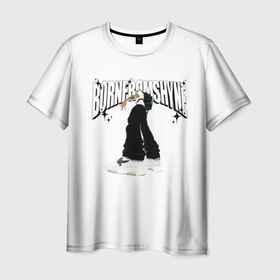 Мужская футболка 3D с принтом BORN FROM SHYNE Lil Morty в Кировске, 100% полиэфир | прямой крой, круглый вырез горловины, длина до линии бедер | born from shyne | lil morty | альбом | лил морти | обложка альбома | рэп | трэп