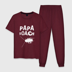 Мужская пижама хлопок с принтом Papa roach | Таракан в Белгороде, 100% хлопок | брюки и футболка прямого кроя, без карманов, на брюках мягкая резинка на поясе и по низу штанин
 | papa roach | альтернативный метал | альтернативный рок | нюметал | папа роч | рэпметал | таракан | хардрок