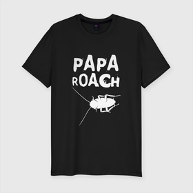 Мужская футболка хлопок Slim с принтом Papa roach | Таракан , 92% хлопок, 8% лайкра | приталенный силуэт, круглый вырез ворота, длина до линии бедра, короткий рукав | papa roach | альтернативный метал | альтернативный рок | нюметал | папа роч | рэпметал | таракан | хардрок