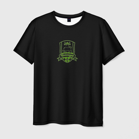 Мужская футболка 3D с принтом Краснодар green theme в Курске, 100% полиэфир | прямой крой, круглый вырез горловины, длина до линии бедер | быки | краснодар | кубань | рпл | футбол