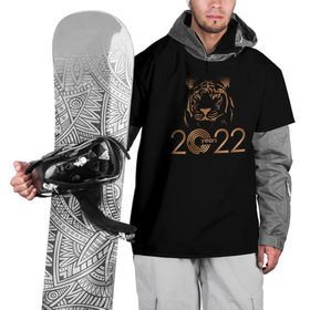 Накидка на куртку 3D с принтом 2022 Tiger Bronze Theme в Петрозаводске, 100% полиэстер |  | Тематика изображения на принте: 2022 | год тигра | нг | новый год | подарки на новый год | праздник | рождество | тигр