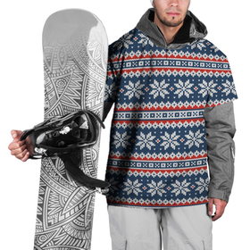 Накидка на куртку 3D с принтом Knitted Christmas Pattern в Екатеринбурге, 100% полиэстер |  | christmas | holiday | knitted pattern | new year | pattern | snowflakes | texture | вязаный узор | новый год | праздник | рождество | снежинки | текстура | узор