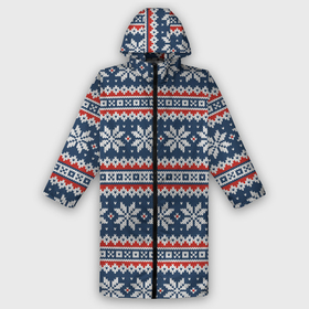 Дождевик унисекс 3D с принтом Knitted Christmas Pattern в городе Новоалтайск,  |  | christmas | holiday | knitted pattern | new year | pattern | snowflakes | texture | вязаный узор | новый год | праздник | рождество | снежинки | текстура | узор