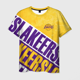 Мужская футболка 3D с принтом Лос Анджелес Лейкерс | Los Angeles Lakers в Кировске, 100% полиэфир | прямой крой, круглый вырез горловины, длина до линии бедер | lakers | los angeles | los angeles lakers | nba | анджелес | баскетбол | лейкерс | лос | лосанджелес | лосанджелес лейкерс | нба
