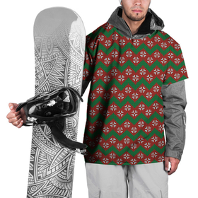 Накидка на куртку 3D с принтом Knitted Snowflake Pattern в Екатеринбурге, 100% полиэстер |  | Тематика изображения на принте: background | christmas | geometry | knitted pattern | new year | pattern | snowflakes | texture | вязаный узор | геометрия | новый год | паттерн | рождество | снежинки | текстура | узор | фон