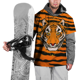 Накидка на куртку 3D с принтом Тигр настоящий хищник в Новосибирске, 100% полиэстер |  | tiger | восточный тигр | год тигра | кошка | тигр | тигренок | хищник