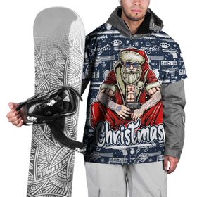 Накидка на куртку 3D с принтом Гангстер Санта Клаус   Santa Claus Gangster в Кировске, 100% полиэстер |  | Тематика изображения на принте: christmas | бита | гангстер | дед мороз | кастет | новый год | нож | оружие | пистолет | рождество | санта | снежинка