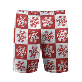 Мужские шорты спортивные с принтом Шахматные Снежинки в Курске,  |  | зима | новогоднее настроение | новый год | снежинки | шахматные снежинки | шахматы
