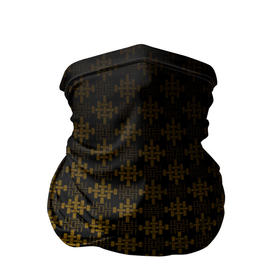 Бандана-труба 3D с принтом Золотой гобелен в Белгороде, 100% полиэстер, ткань с особыми свойствами — Activecool | плотность 150‒180 г/м2; хорошо тянется, но сохраняет форму | гобелен | золотой | свет | темнота | узор