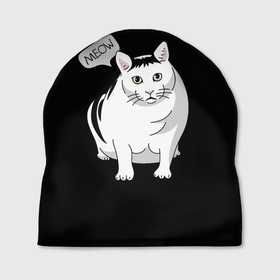 Шапка 3D с принтом КОТ БЕНДЕР (МЕМ) в Курске, 100% полиэстер | универсальный размер, печать по всей поверхности изделия | Тематика изображения на принте: bender | cat | meme | memes | meow | бендер | кот | кошка | мем | мемы | мяй | толстый