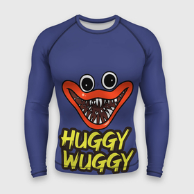 Мужской рашгард 3D с принтом Poppy Playtime smile Huggy Wuggy в Белгороде,  |  | huggy | poppy playtime | smile | wuggy | зубы
