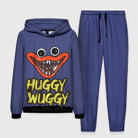Мужской костюм 3D (с толстовкой) с принтом Poppy Playtime smile Huggy Wuggy в Белгороде,  |  | Тематика изображения на принте: huggy | poppy playtime | smile | wuggy | зубы