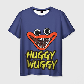 Мужская футболка 3D с принтом Poppy Playtime smile Huggy Wuggy в Курске, 100% полиэфир | прямой крой, круглый вырез горловины, длина до линии бедер | huggy | poppy playtime | smile | wuggy | зубы
