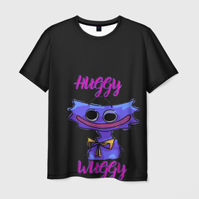 Мужская футболка 3D с принтом Poppy Playtime Huggy Хагги Вагги в Кировске, 100% полиэфир | прямой крой, круглый вырез горловины, длина до линии бедер | huggy wuggy | poppy playtime | монстр | фабрика игрушек | хагги вагги