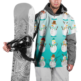 Накидка на куртку 3D с принтом Веселые снеговички узор в Екатеринбурге, 100% полиэстер |  | Тематика изображения на принте: 2022 | веселье | градиент | зима | новый год | праздники | снег | снеговики | снеговички | традиции | узор | узорчик