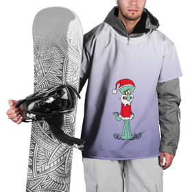 Накидка на куртку 3D с принтом Дед Сквиди Санта мороз в Тюмени, 100% полиэстер |  | дед мороз | микс образов | мультфильм | настроение | оссьминог | персонаж | праздник | санта клаус | сквидвард | старикашка | сухой старик | шапка санты