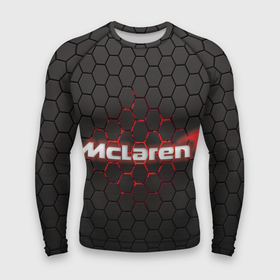 Мужской рашгард 3D с принтом McLaren carbon theme в Курске,  |  | f1 | formula 1 | mclaren | авто | гонки | макларен | формула 1