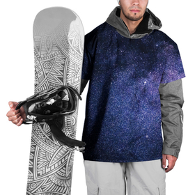 Накидка на куртку 3D с принтом Night sky , 100% полиэстер |  | звезды | космос | красивый | млечный путь | ночь | синий | темный