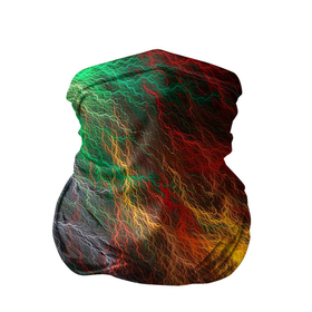 Бандана-труба 3D с принтом Цветной разряд в Курске, 100% полиэстер, ткань с особыми свойствами — Activecool | плотность 150‒180 г/м2; хорошо тянется, но сохраняет форму | абстракция | атмосфера | вода | молния | цвет