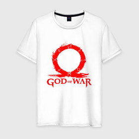 Мужская футболка хлопок с принтом GOD OF WAR RED LOGO RAGNAROK , 100% хлопок | прямой крой, круглый вырез горловины, длина до линии бедер, слегка спущенное плечо. | ascension | betrayal | chains of olympus | cratos | ghost of sparta | god of war | hack and slash | kratos | logo | бог войны | год ов вар | год оф вар | игра | кратос | лого | логотип | эмблема