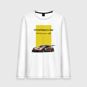 Мужской лонгслив хлопок с принтом Porsche Carrera 4S Motorsport в Екатеринбурге, 100% хлопок |  | car | germany | motorsport | porsche | power | prestige | автомобиль | автоспорт | германия | мощь | порше | престиж
