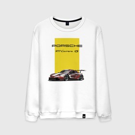 Мужской свитшот хлопок с принтом Porsche Carrera 4S Motorsport в Белгороде, 100% хлопок |  | car | germany | motorsport | porsche | power | prestige | автомобиль | автоспорт | германия | мощь | порше | престиж