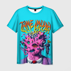 Мужская футболка 3D с принтом Tame impala mutant head в Белгороде, 100% полиэфир | прямой крой, круглый вырез горловины, длина до линии бедер | alternative | metall | music | rock | tame impala | альтернатива | металл | музыка | рок | тэйм импала