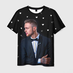 Мужская футболка 3D с принтом ЕГОР КРИД и СЕРДЦА в Тюмени, 100% полиэфир | прямой крой, круглый вырез горловины, длина до линии бедер | egor kreed | kreed | pop | егор крид | исполнитель | крид | музыка | музыкант | поп | сердечки | сердца
