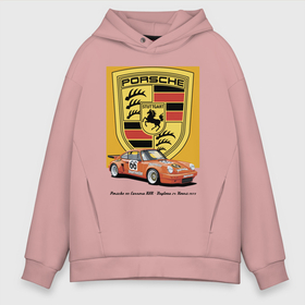 Мужское худи Oversize хлопок с принтом Porsche 911 Carrera RSR   Daytona 24 Hours 1973 в Кировске, френч-терри — 70% хлопок, 30% полиэстер. Мягкий теплый начес внутри —100% хлопок | боковые карманы, эластичные манжеты и нижняя кромка, капюшон на магнитной кнопке | car | germany | motorsport | porsche | power | prestige | retro | автомобиль | автоспорт | германия | мощь | порше | престиж | ретро