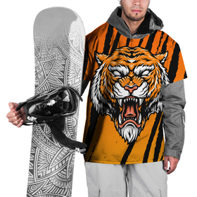 Накидка на куртку 3D с принтом Разгневанный тигр (голова) в Тюмени, 100% полиэстер |  | Тематика изображения на принте: tiger | восточный тигр | год тигра | голова тигра | кошка | тигр | тигренок | хищник