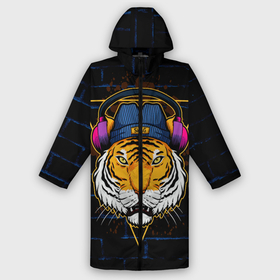 Дождевик унисекс 3D с принтом Тигр в наушниках SWAG в городе Новоалтайск,  |  | furry | swag | tiger | в наушниках | восточный тигр | год тигра | кошка | тигр | тигренок | хищник