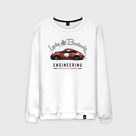 Мужской свитшот хлопок с принтом Porsche Lucky Bastardz в Курске, 100% хлопок |  | car | germany | motorsport | porsche | power | автомобиль | автоспорт | германия | лихач | порше