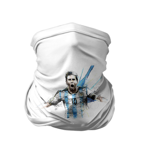 Бандана-труба 3D с принтом Messi Argentina Team в Курске, 100% полиэстер, ткань с особыми свойствами — Activecool | плотность 150‒180 г/м2; хорошо тянется, но сохраняет форму | Тематика изображения на принте: argentina | messi | лионель месси | месси аргентина | сборная аргентины | футбол