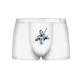 Мужские трусы 3D с принтом Messi Argentina Team в Белгороде, 50% хлопок, 50% полиэстер | классическая посадка, на поясе мягкая тканевая резинка | argentina | messi | лионель месси | месси аргентина | сборная аргентины | футбол