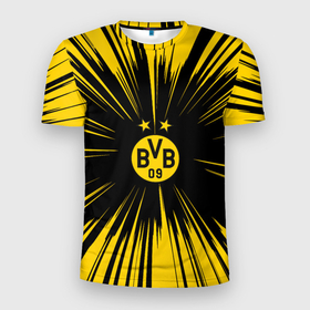 Мужская футболка 3D Slim с принтом Borussia Dortmund Crush Theme , 100% полиэстер с улучшенными характеристиками | приталенный силуэт, круглая горловина, широкие плечи, сужается к линии бедра | borussia | dortmund | боруссия | германия | дортмунд | футбол