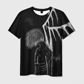 Мужская футболка 3D с принтом Dead Ghoul , 100% полиэфир | прямой крой, круглый вырез горловины, длина до линии бедер | 10007 | anime | dead ghoul | dead inside | depression | dota | drain | zxc | zxcursed | альт | аниме | дед инсайд | дэд инсайд | курсед | токийский гуль
